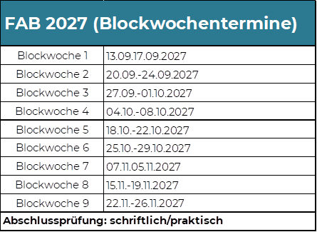 Baederfachschule - Fachangestellte für Bäderbetriebe 2027